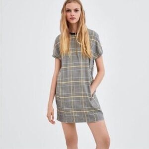 Zara Plaid Sleeveless Dress